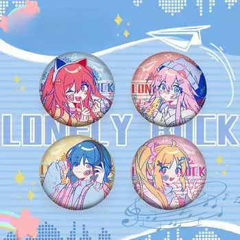 Жестяной значок аниме Bocchi The Rock с такими персонажами, как Гото Хитори, Идзичи Нидзика и Кита Икуё, идеально подходит в качестве аксессуаров для костюмов и украшений Gotoh Hitori