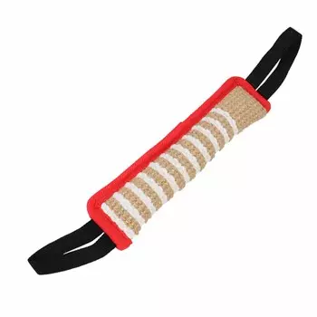 Жевательная игрушка для домашних животных, прочная подушка для дрессировки собак, буксир для укуса, дрессировка собак с 2 веревочными ручками Dog Bite Tug