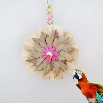 Жевательная игрушка для попугаев, жевательная соломинка, принадлежности для обучения полости рта, натуральная соломенная молярная пластинка для домашних птиц, разрывающая шлифовка 2