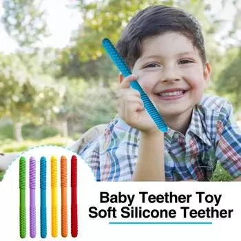 Жевательная палочка для освежения дыхания с эфирным маслом, пищевая, без BPA, легко моется оранжевый