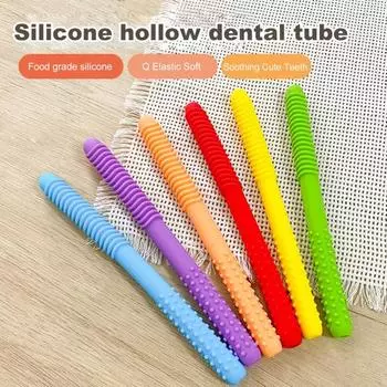 Жевательная палочка для освежения дыхания с эфирным маслом, пищевая, без BPA, легко моется, компактная жёлтый