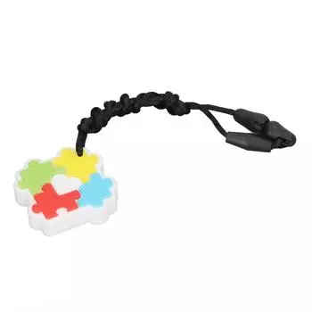 Жевательное ожерелье из пищевого силикона для массажа десен, уменьшающее боль при прорезывании зубов у ребенка