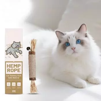 Жевательные палочки для кошек, Игрушки для прорезывания зубов для питомцев; Игрушки для прорезывания зубов у питомцев, уменьшают дискомфорт и беспокойство при прорезывании зубов (1шт) One Size белый