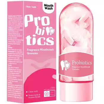 Жевательные таблетки для полоскания рта для глубокого очищения и свежего дыхания Пробиотик Твердые гранулы для полоскания рта One Size