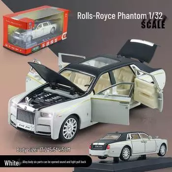 Zhi 1/32 Модель автомобиля Rolls-Royce Phantom Сплавная игрушка для детей белый