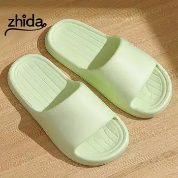 ZHIDA Мягкие тапочки Парные домашние тапочки Летние женские туфли для спальни на толстой подошве Пляжные сандалии Мужские шлепанцы Тапочки для душа 40-41&CHINA хаки