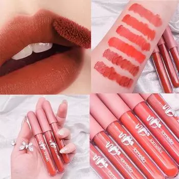 Жидкая глазурь для губ Стойкая губная помада Матовый бархатный оттенок для губ Бархатная матовая помада Мягкая 01