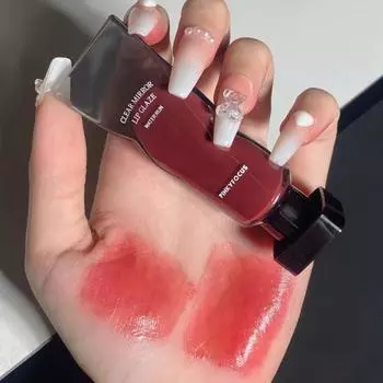 Жидкая губная помада в бутылке, яркий цвет, высокая насыщенность, питательная, прозрачная матовая помада с кубиками льда 06