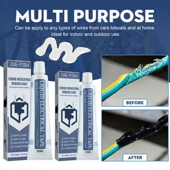 Жидкая изоляционная лента, герметик для литиевых батарей, печатная плата, водонепроницаемый клей, огнестойкий, устойчивый к высоким температурам, 30 мл A белый