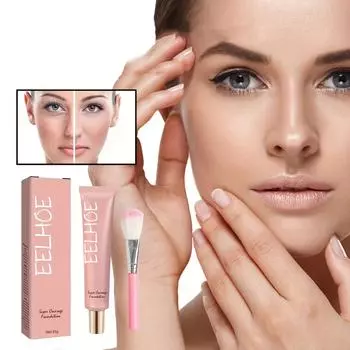 Жидкая основа-консилер водостойкая, натуральная, легкая, нежная и не смывает макияж.. Он ровный, тон кожи прозрачный и стойкий.