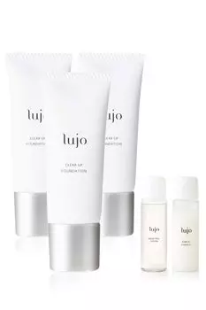 Жидкая основа lujo Clear Up Liquid Foundation Beige Beauty Ingredients Natural month Мини-флакон флакон каждого лосьона, масла, сыворотки, 3 флакона x