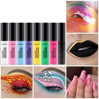 Жидкая подводка для глаз для макияжа, цветная водостойкая и маслостойкая подводка для глаз, ручка для макияжа, которая не размазывается и не опадает 2#