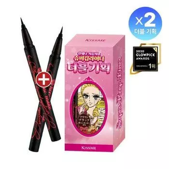 Жидкая подводка для глаз Kiss me Heroine Make Smooth, двойная упаковка Super Keep 02 Brown