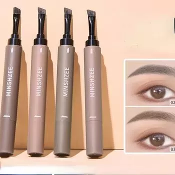 Жидкая помада для бровей, гель для бровей, кремовый, 3 цвета, натуральный, водостойкий, стойкий, высокооттеночный оттенок для бровей с кистью для макияжа
