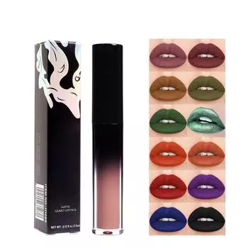 Жидкая помада для женщин, стойкая помада теплого коричневого цвета для макияжа на Хэллоуин, стойкая к переносу и размазыванию One Size
