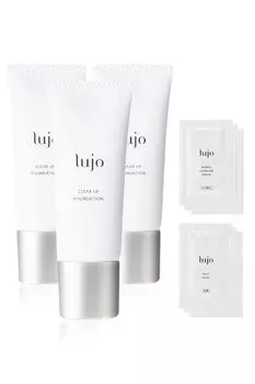 Жидкая тональная основа lujo Clear Up Liquid Foundation Beige Содержит косметические ингредиенты Natural Month Pouch Set Wash Makeup Remover Включает 3 пакета