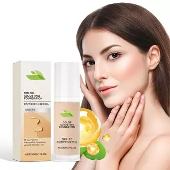 Жидкая тональная основа, меняющая температуру, стойкая, увлажняющая, водостойкая и устойчивая к поту, нескользящая, успокаивающая чувствительную кожу, 30 мл One Size