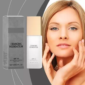 Жидкая тональная основа, меняющая температуру, увлажняющая жидкая тональная основа, натуральный и легкий консилер, осветляет и придает молодость, 30 мл One Size