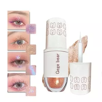 Жидкие блестящие тени для век Star, мерцающее золото, однотонные, тени-карандаш, пакетик с отрывным кулоном. 6 цветов звездный песок жидкие тени для век стойкие водостойкие высокие