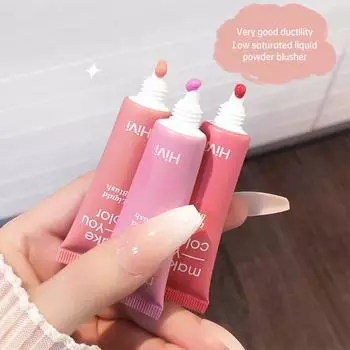 Жидкие румяна для макияжа, увлажняющий блеск для губ и щек, косметические румяна для подчеркивания контура лица