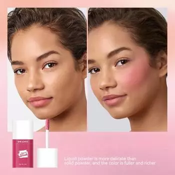 Жидкие румяна-пудра Matte Rouge Powder Eye and Cheek Двойное применение пудровых румян