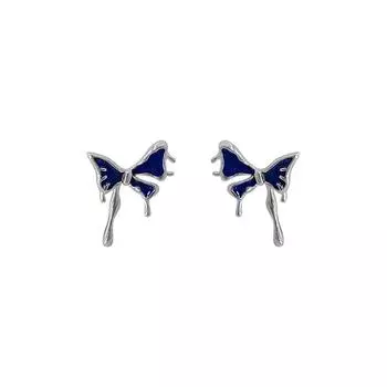 Жидкие серьги-бабочки для женщин Серьги Niche Design New Light Luxury