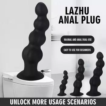 Жидкие силиконовые анальные шарики для мужчин и женщин - гибкая текстурированная анальная пробка, набор для растяжки, секс-игрушки для взрослых S