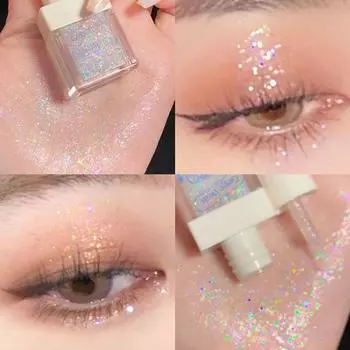 Жидкие тени для век Fine Glitter Super Corner Brightening Highlight No Makeup Silkworm
