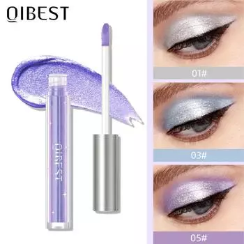 Жидкие тени для век с блестками, хайлайтер с жемчужным отливом, матовые суперблестящие одноцветные осветляющие жидкие тени для век 6#