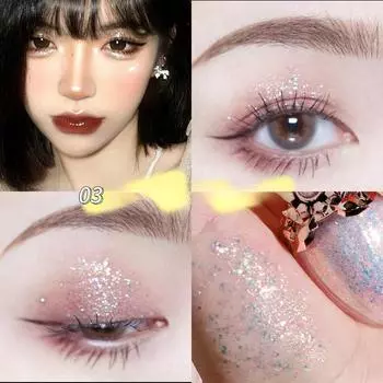 Жидкие тени для век с бриллиантами и блестками, перламутровый шелкопряд, осветляющие тени для век в стиле ретро