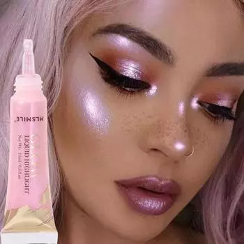 Жидкий хайлайтер для контурирования лица, перламутровый макияж, осветляющий бронзатор для тела, мерцающий осветитель для контура лица, косметика