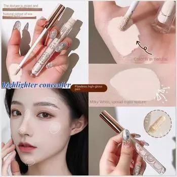Жидкий хайлайтер, контурный карандаш, цементный карандаш, тени для носа, профиль лица, осветляющий карандаш для теней лежачего шелкопряда