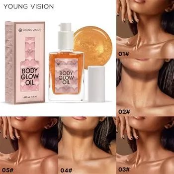 Жидкий хайлайтер Масляный контурный хайлайтер для лица Хайлайтер для всего тела Пляжный сексуальный контурный водостойкий хайлайтер для тела