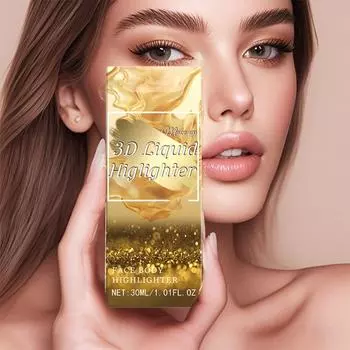Жидкий консилер для макияжа лица Highlight Liquid Fine Flash Long-lasting Bright Liquid 30 мл