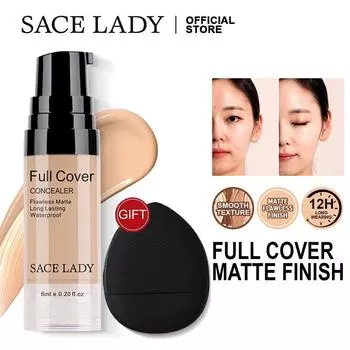 Жидкий консилер SACE LADY с полным покрытием, безупречное покрытие под глазами, темные круги под глазами, макияж