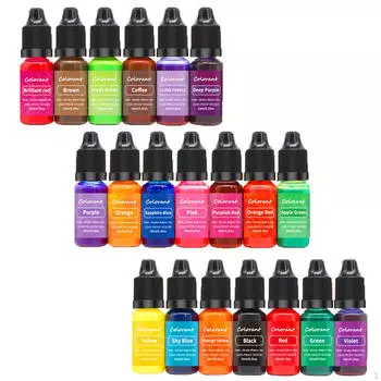 Жидкий краситель для свечей, цвет 20 штук, концентрированная смола, декор для поделок, яркий, мыло своими руками для