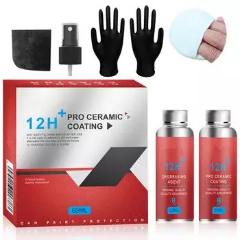 Жидкий кристаллический автомобильный воск 60 мл средство для обновления автомобильного покрытия, высокопрочный кристаллический раствор для покрытия, полироль для краски, защита, водонепроницаемый