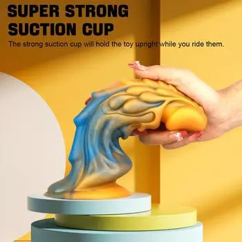 Жидкий силикон смешанного цвета, большой фаллос, имитация чужеродного, задняя анальная пробка, фаллоимитатор M