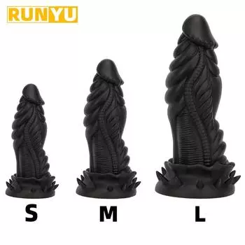 Жидкий силиконовый анальный расширитель, большой и необычный пенис, анальный мастурбатор, вестибулярная игрушка, щупальце, анальная пробка S