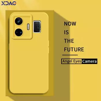 Жидкий силиконовый чехол Angel Eyes Square для Realme GT3 GT 3 Neo5 Neo 5 240W, мягкая задняя крышка для телефона, защитный корпус на 360 градусов Realme GT3
