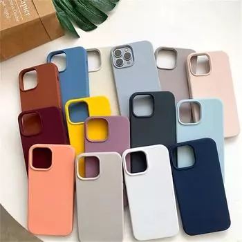 Жидкий силиконовый чехол для iPhone 11, 12, 13, 14 Pro Max XR Xs X 7, 8 Plus, противоударный силиконовый чехол с подкладкой из микрофибры iPhone 14 Pro Max белый