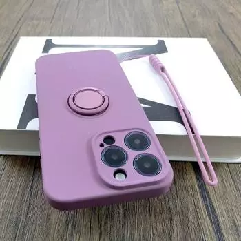 Жидкий силиконовый чехол для iPhone 15 14 13 12 Pro Max 15Pro 14Pro с кольцевым держателем и подставкой, автомобильное крепление, адсорбционный ремешок, веревка For iPhone15 Pro Max