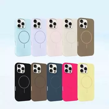 Жидкий силиконовый чехол для iPhone 16 15 14 13 12 Pro Max Plus Магнитное беспроводное зарядное устройство для Magsafe Противоударная мягкая задняя крышка iPhone 16 светло-синий