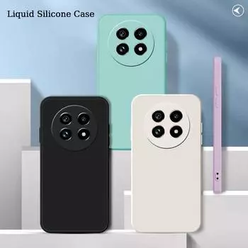 Жидкий силиконовый чехол для Realme 13 Pro Plus 12Plus 12 Pro 12X матовый оригинальный жидкий противоударный прямой край ультратонкий защитный мягкий чехол Realme 13 Pro белый