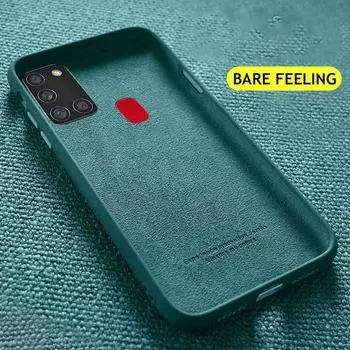 Жидкий силиконовый чехол для Samsung Galaxy A51 A71 A50 A53 A13 M31 M31S M51 M21 A12 A21S A32 A22 S21 S20 FE S22 Note 20 Ultra 10 S8 S9 S10 Plus. Samsung A71 A715 чёрный