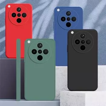 Жидкий силиконовый чехол для телефона OPPO Find X8 Pro Матовый мягкий бампер Защитная задняя крышка для Find X8Pro For Find X8 красный