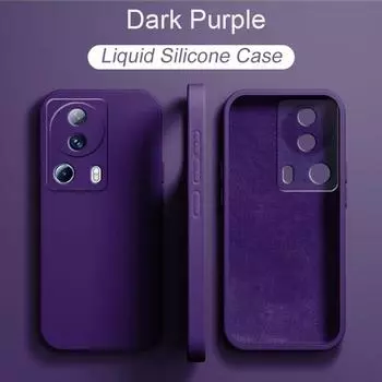 Жидкий силиконовый чехол для XiaoMi 13 Mi13 M 13 Pro Mi 13Lite XiaoMi 13 Lite, глобальная версия, защитный чехол для всей камеры, квадратный силиконовый чехол XiaoMi 13 Lite белый