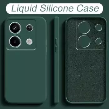 Жидкий силиконовый чехол для Xiaomi Redmi 13C Redmi Note 13 5G Note 13 Pro Plus 5G Note 12 12S Note12 Pro Plus 5G 4G Poco X5 X6 F5 Pro 5G противоударный чехол Redmi Note 13 Pro Plus чёрный