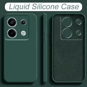 Жидкий силиконовый чехол для XiaoMi RedMi Note 13 Pro 5G/POCO X6 5G Жидкий силиконовый чехол, глобальная версия, защитный чехол для камеры всего тела, силиконовый чехол POCO X6 5G белый