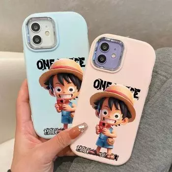 Жидкий силиконовый чехол Happy Luffy для телефона Samsung Galaxy S24 S23 S22 S21 S20 FE Plus Ultra Note 20 10 A51 A52 A54 A73, противоударный мягкий чехол Samsung S21 FE 5G синий